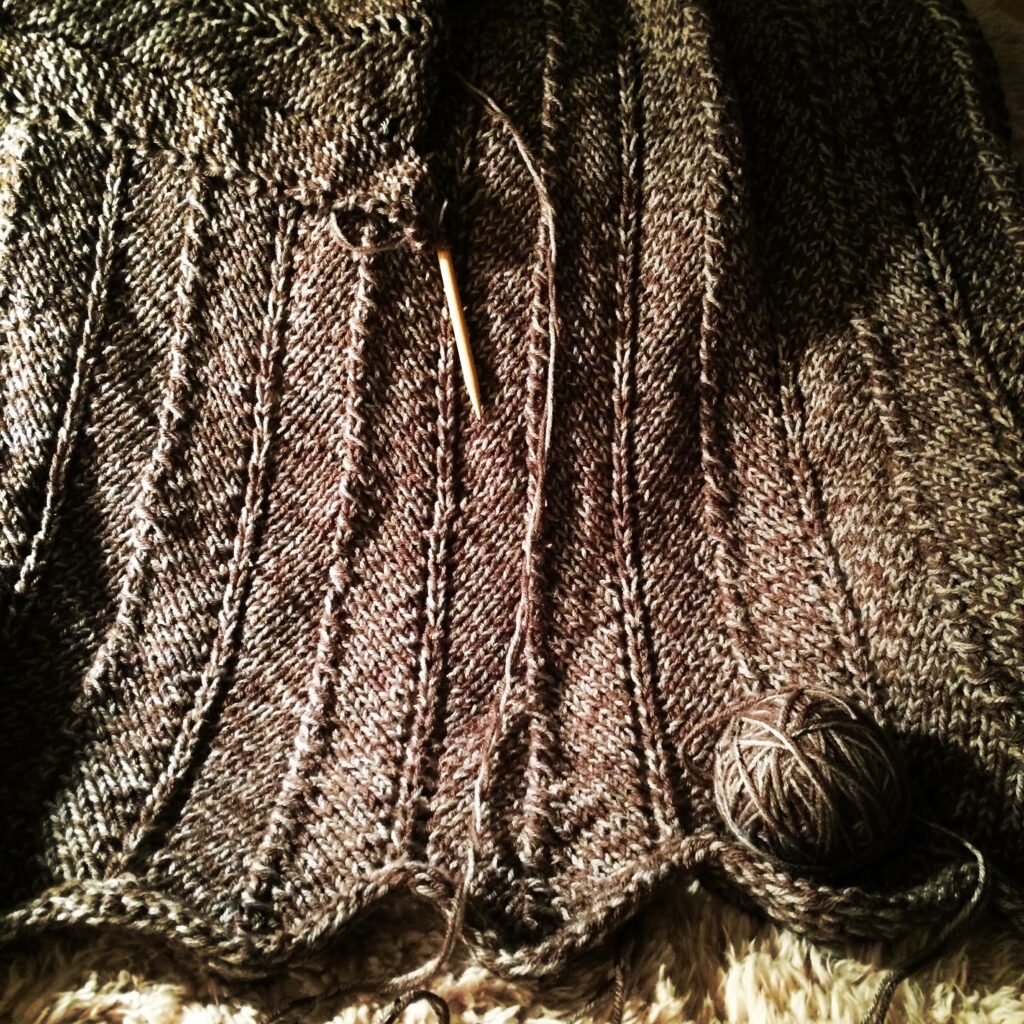 Zig Zag Knitted Throw
