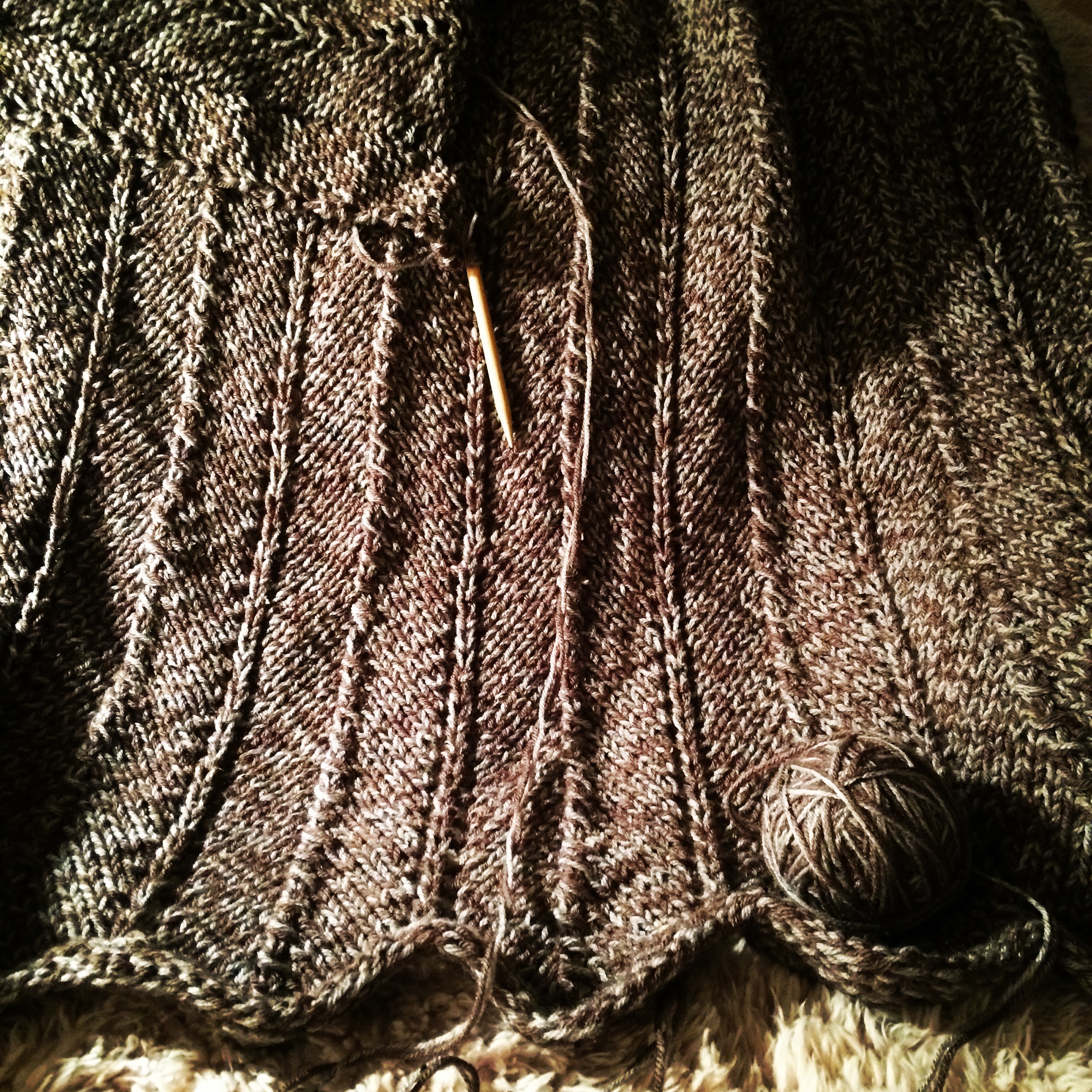Zig Zag Knitted Throw