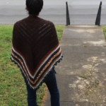 Me modeling my Sunday Shawl