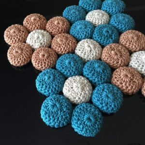 crocheted bottle cap trivet