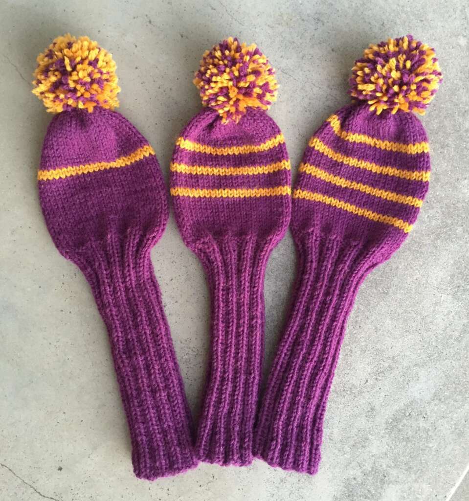 Handknit Golf Club Covers