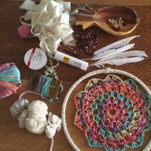 Supplies for the dreamcatcher