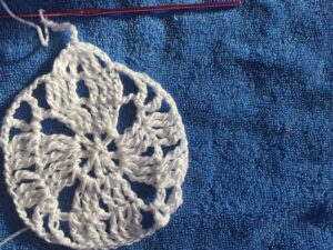 Begin round 4. ch-4, tc5tog in next 5 tc