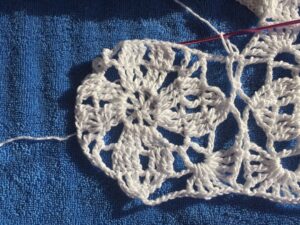 Attaching on the ch-1 part after the first tc.