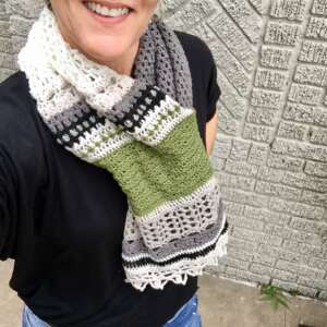 Crocheted Monsoon Shrug as a Cowl