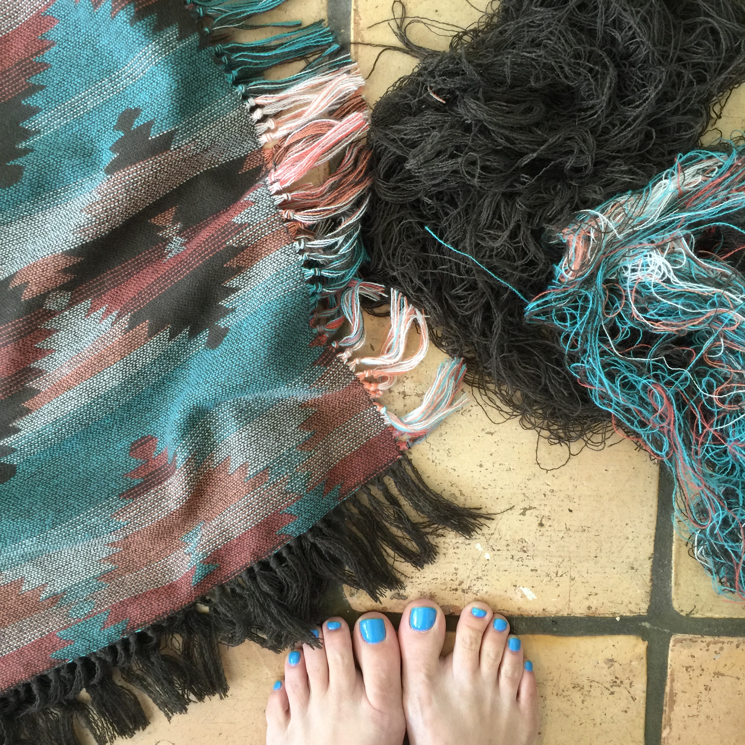 Fringing the poncho
