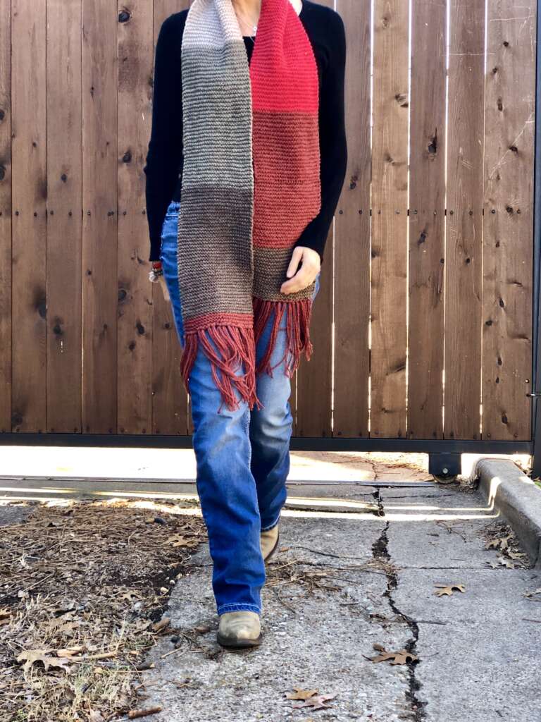 The Basic Knit Scarf in Action