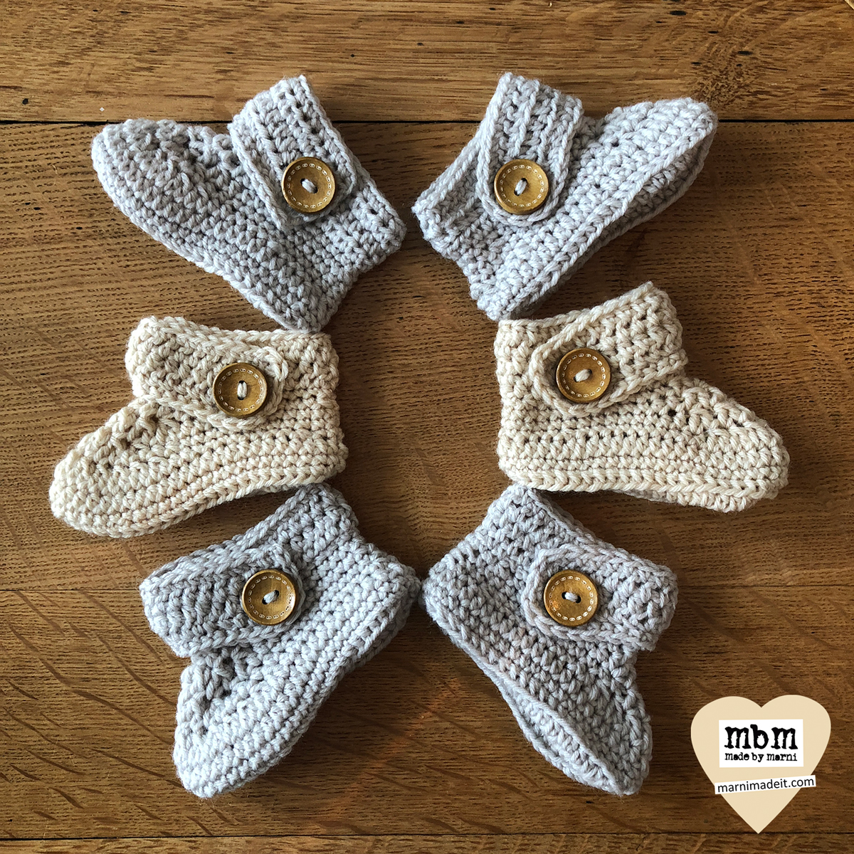 Crocheted Baby Booties
