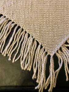 Self Fringing Shawl with yarn from KnitCrate