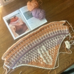 Gradient Scarf before blocking.