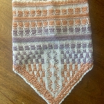 Finished scarf, sewn and laid flat.