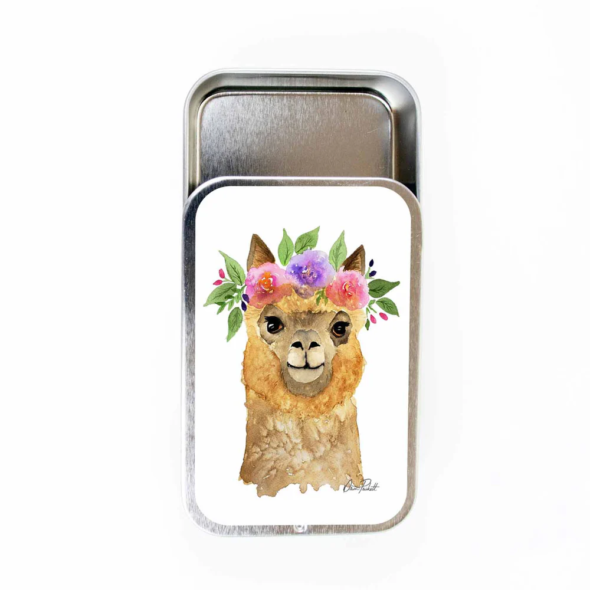 Flower Alpaca Tin by Twice Sheared Sheep