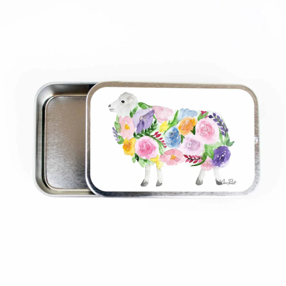 Floral Sheep Tin by Twice Sheared Sheep