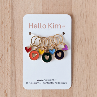 Hello Kim Little Heart Stitch Markers #2