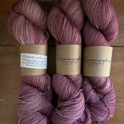 Mauve-Elous Hand-dyed DK yarn by Hummingbird Yarn Co