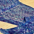 Red Rocks and Blue Skies Shawl Knitting Pattern by Disturbing the Fleece