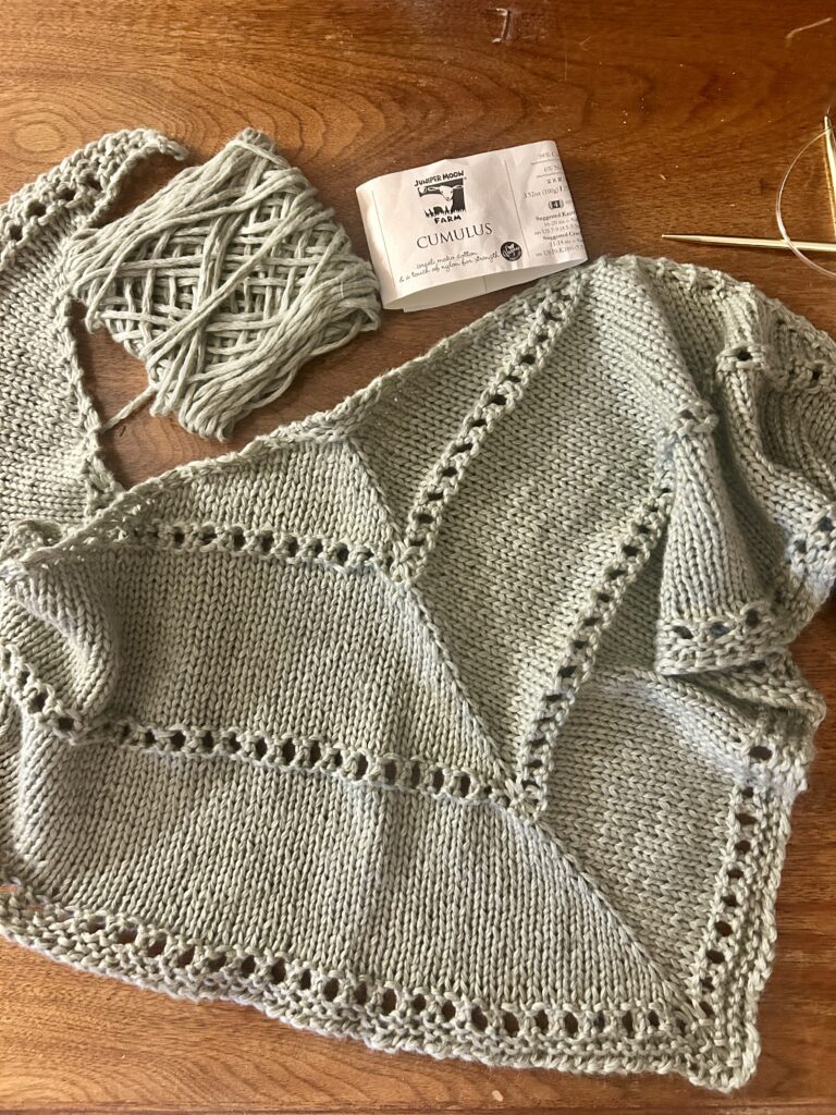Knitted Shawlette with Cumulus Yarn