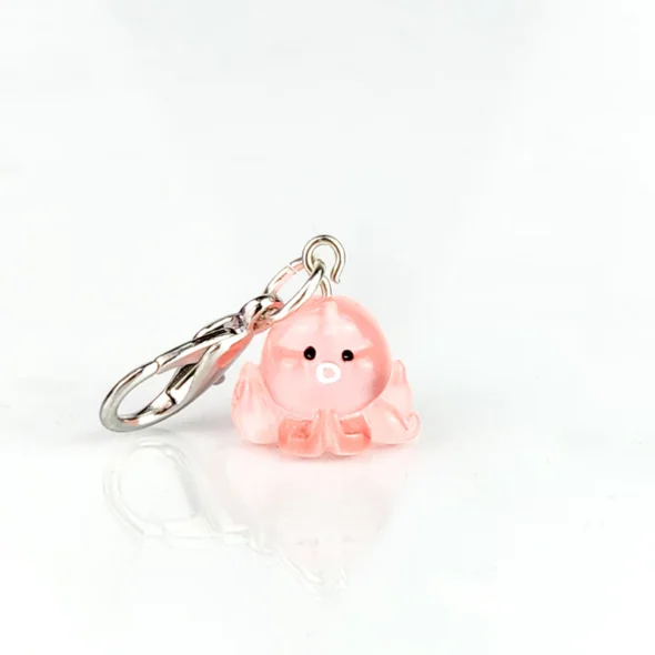 Happy Octopus Removable Stitch Marker - Pink