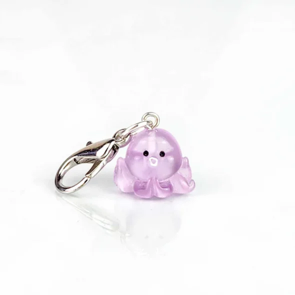 Happy Octopus Removable Stitch Marker - Lavender