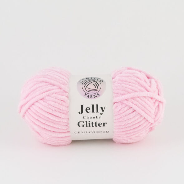 Cenilco Jelly Chunky Glitter Yarn - Pink