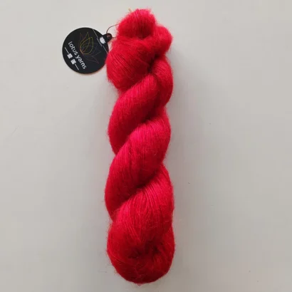 Silky Mohair in Bright Red.