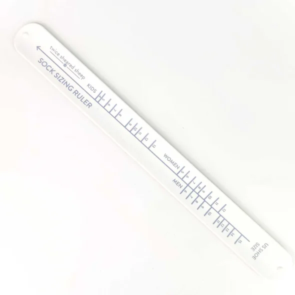 Twice Sheared Sheep Sock Ruler Slap Bracelet - White