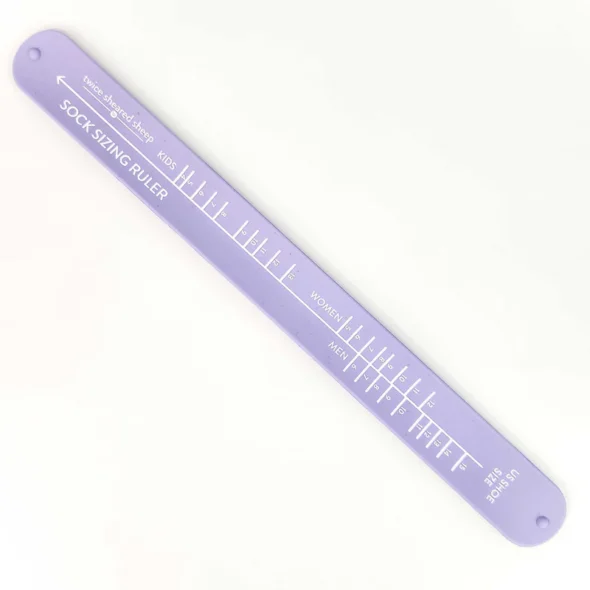 Twice Sheared Sheep Sock Ruler Slap Bracelet - Lavender