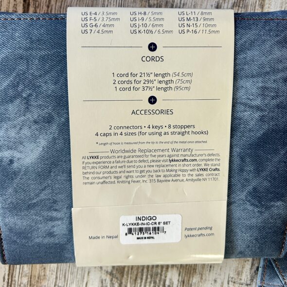 Lykke Interchangeable Crochet Set - Indigo