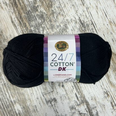Lion Brand 24/7 Cotton DK - Caviar