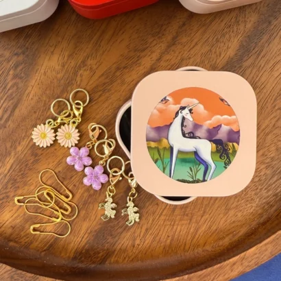 Lemonwood Monarchana Stitch Markers