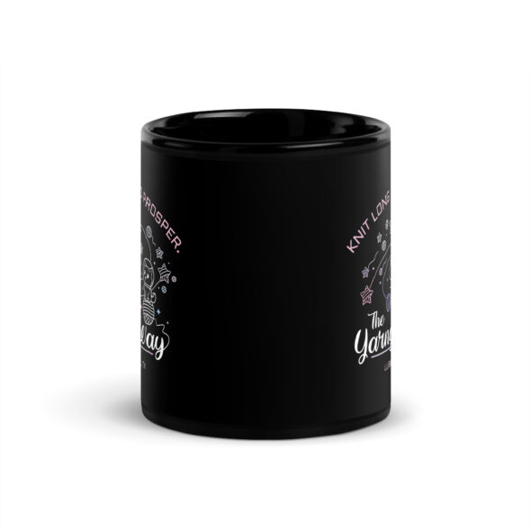 Knit Long and Prosper – Black Coffee Mug for Knitters - Image 3