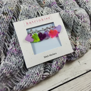 Acrylic Heart Stitch Markers
