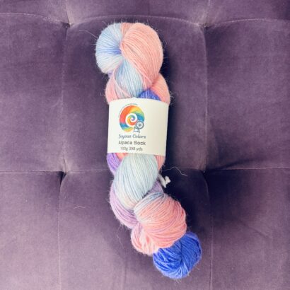 Alpaca Sock – Hand-Dyed (Fingering Weight, 100g) - Fairy Dust