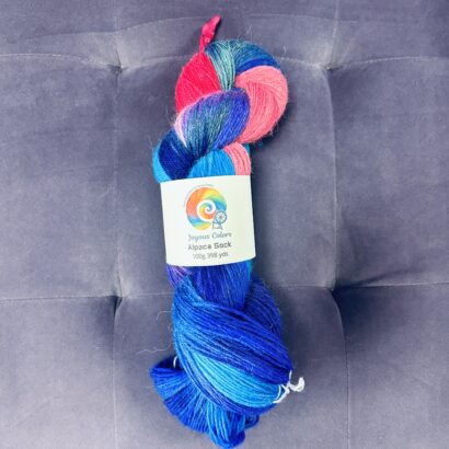 Alpaca Sock – Hand-Dyed (Fingering Weight, 100g) - Royal Jewels