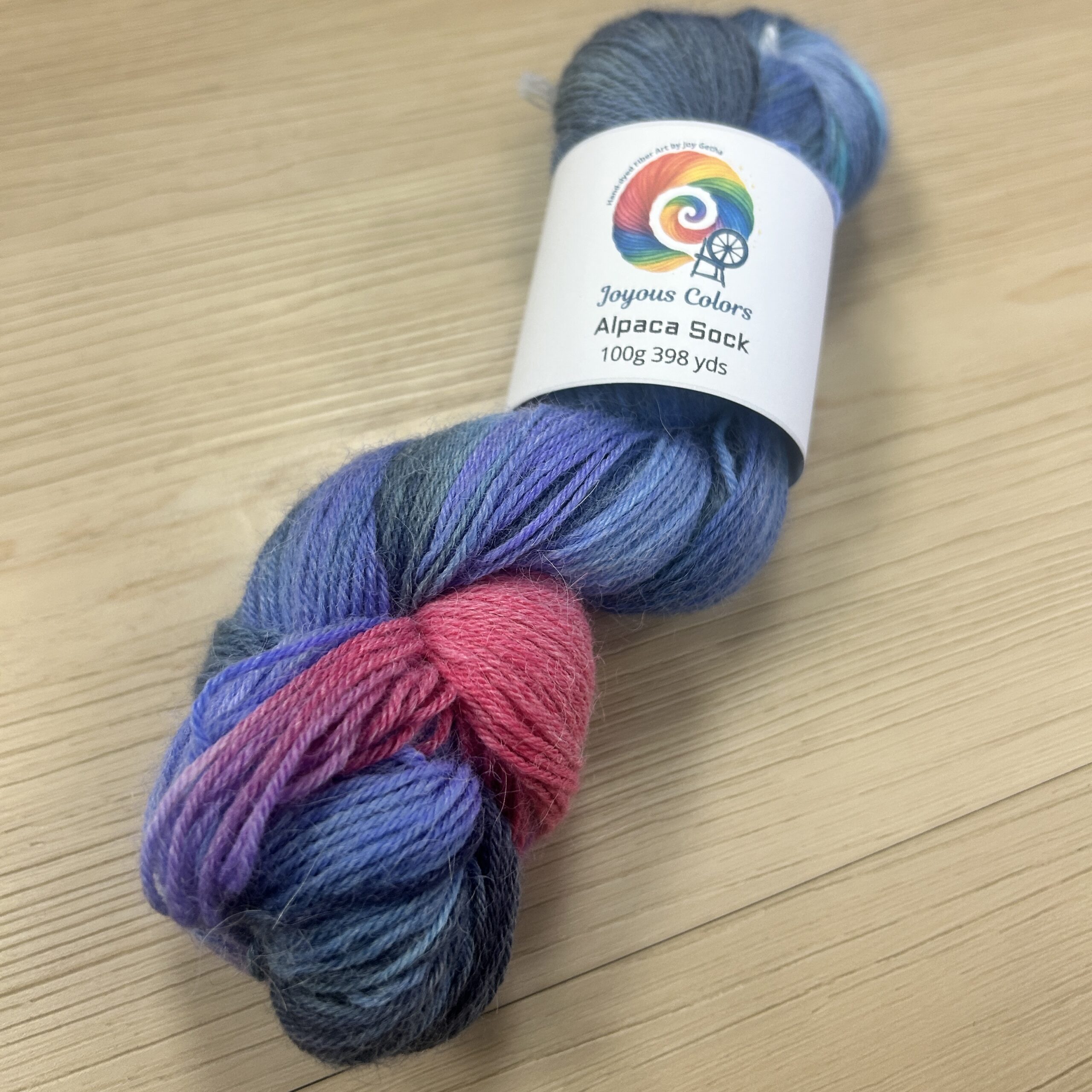 Alpaca Sock hand-dyed fingering yarn