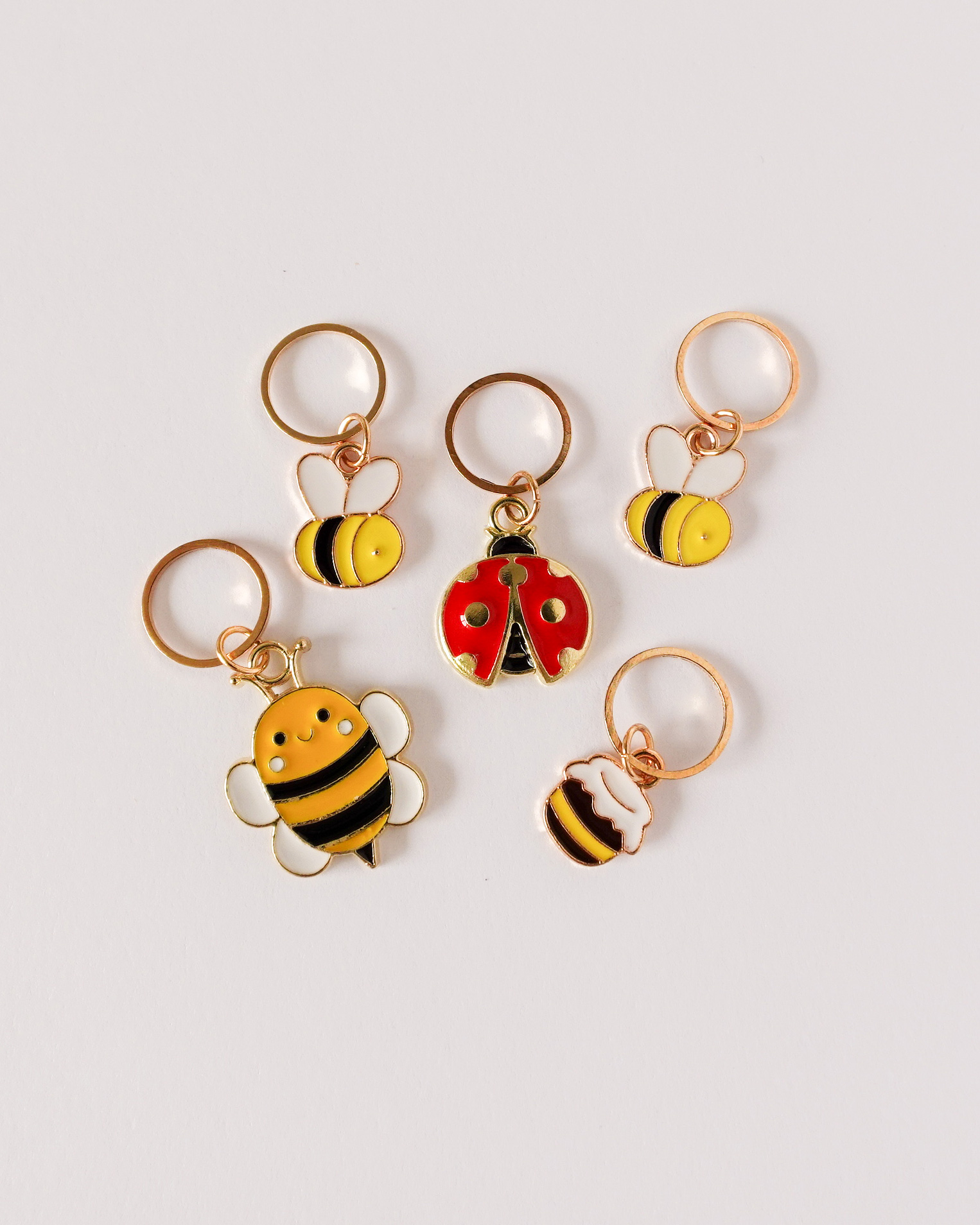 Bee Happy Stitch Marker Set from HelloKim.fr