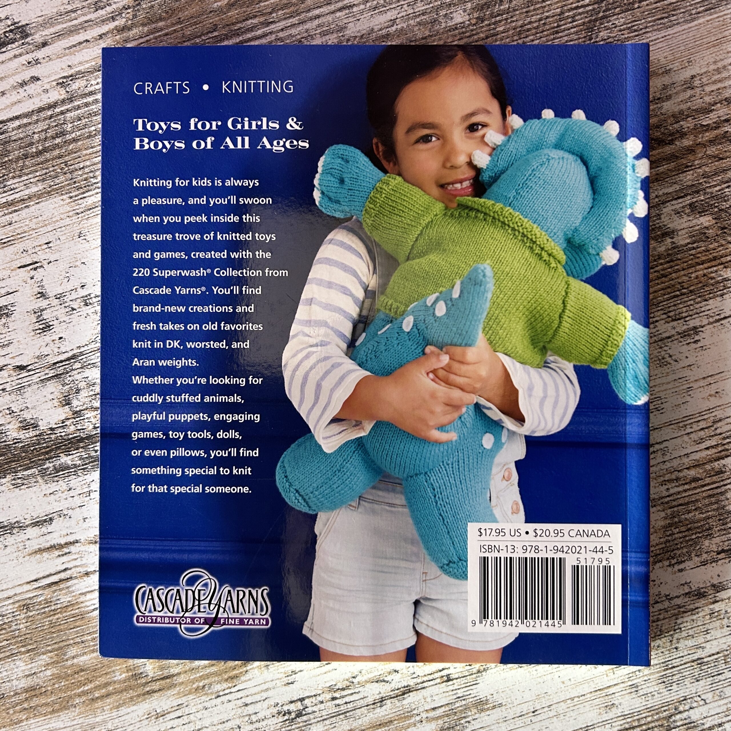 Knitted Toy Patterns Book by Cascade Yarns - Back Cover