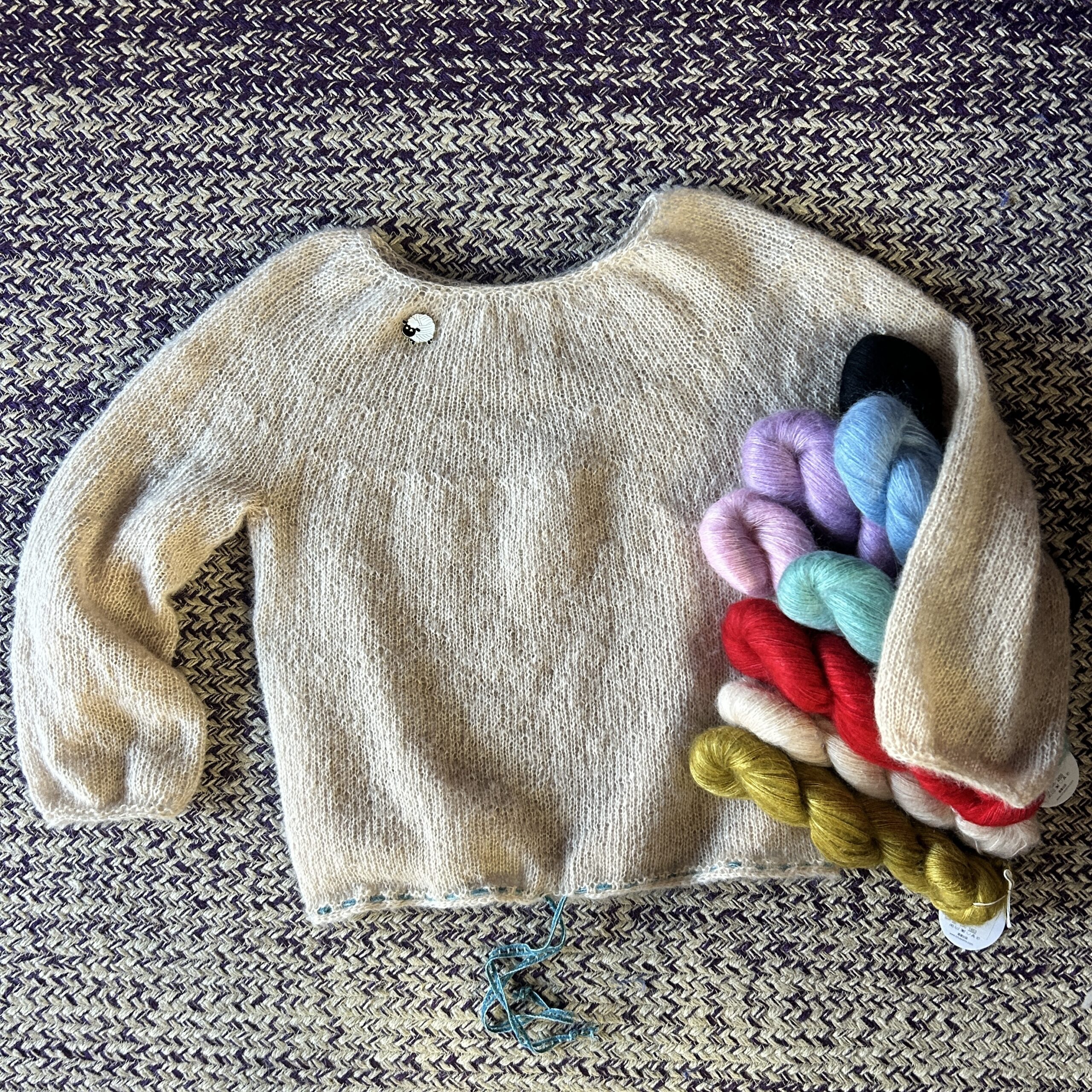 My Beginner Mohair Sweater with Lotus Yarns Silky Mohair