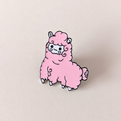 Hello Kim Alpaca Pin