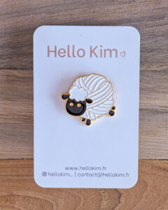 Black Nosed Sheep Pin from Hello Kim