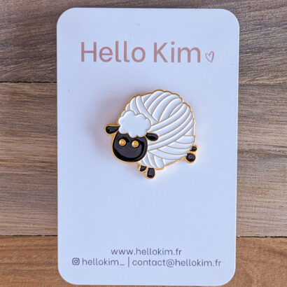 Black Nosed Sheep Pin from Hello Kim