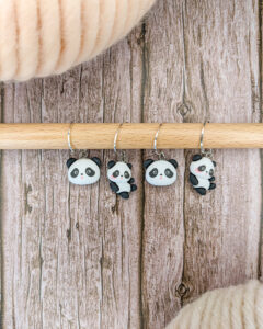 Happy Panda Stitch Markers by Hello Kim