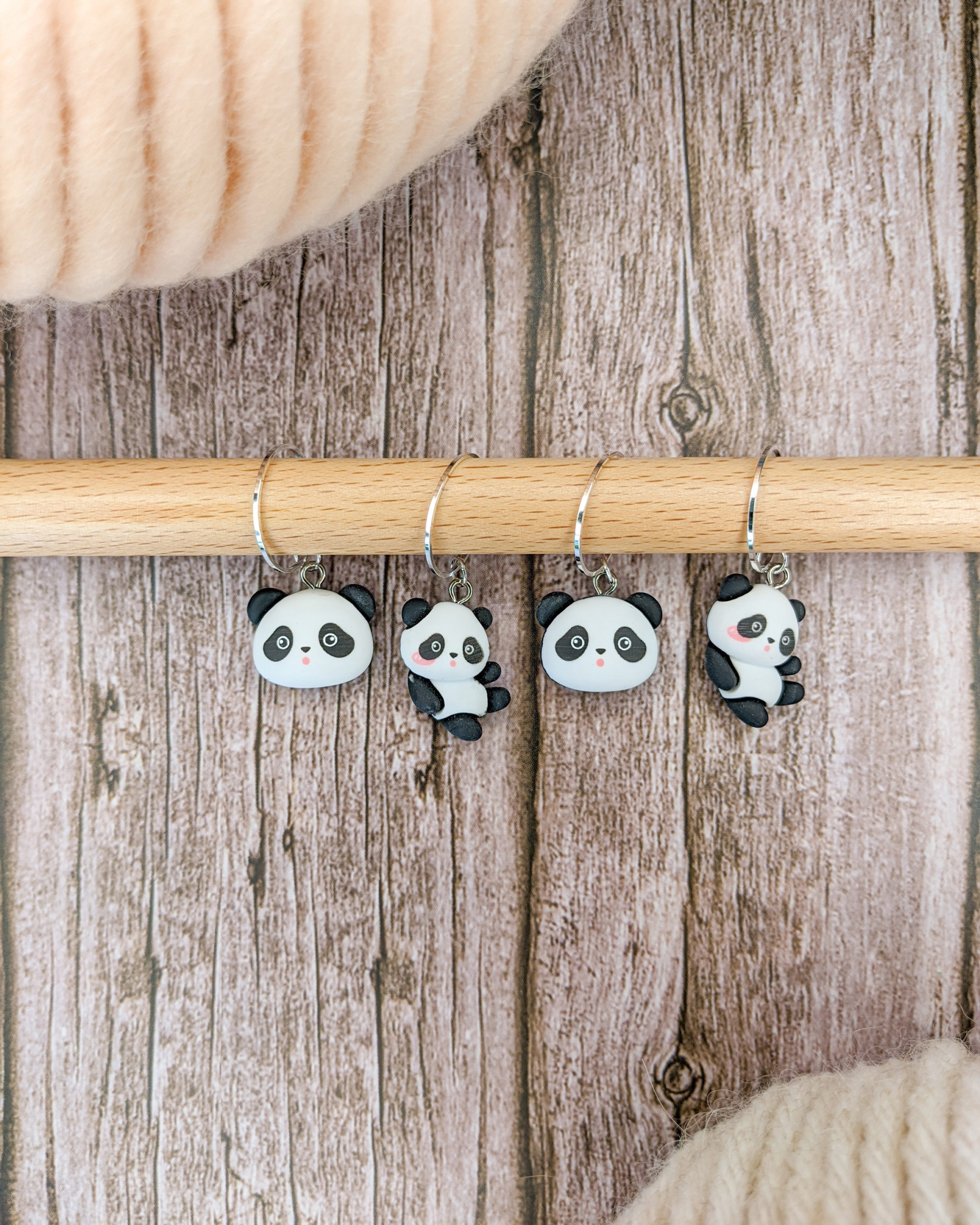 Happy Panda Stitch Markers by Hello Kim