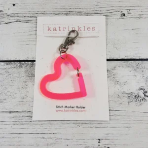 Acrylic Heart Stitch Marker Holder by Katrinkles