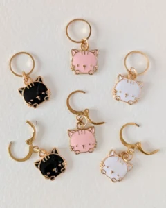 Hello Kim Little Cats #5 Stitch Marker Set