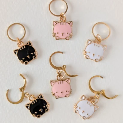 Hello Kim Little Cats #5 Stitch Marker Set