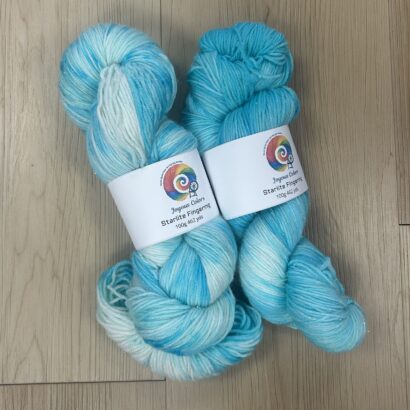 Hand-dyed fingering yarn - Glacier Teal