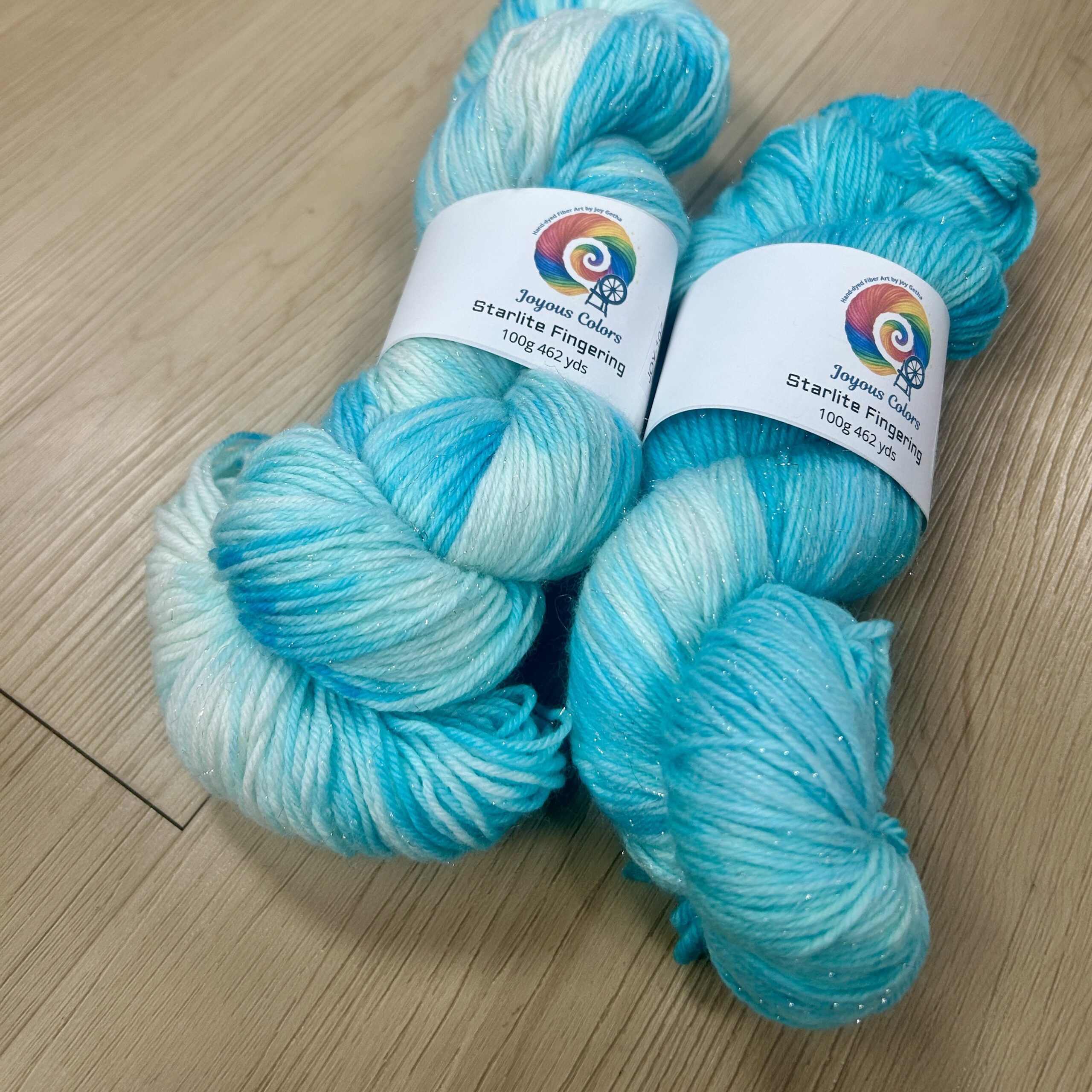 Hand-dyed fingering yarn - Glacier Teal