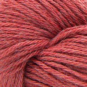 Crabapple Heather. A warm coral-red with mellow heathered pink and brick notes.