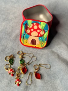 Glowshroom Grotto Stitch Markers